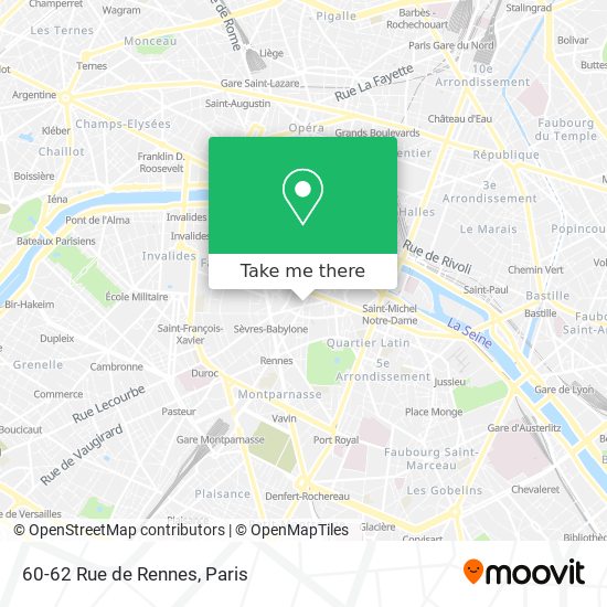 Mapa 60-62 Rue de Rennes