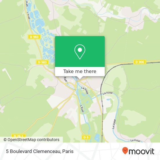 Mapa 5 Boulevard Clemenceau