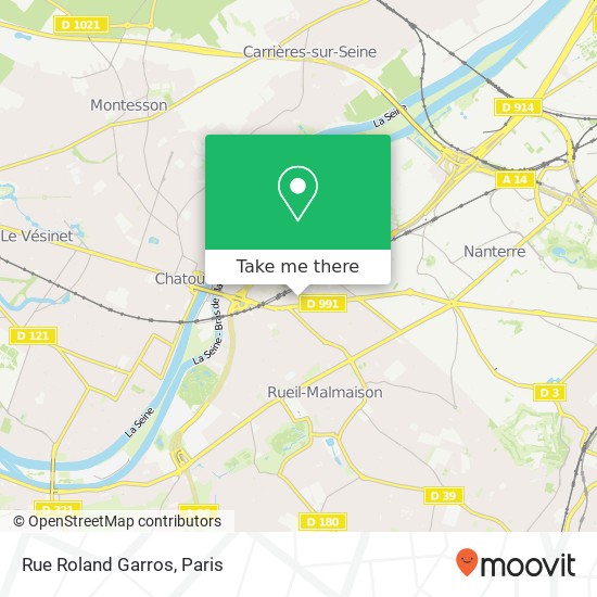 Rue Roland Garros map