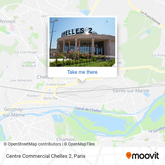Centre Commercial Chelles 2 map