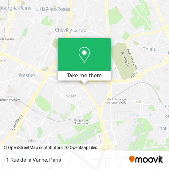 Mapa 1 Rue de la Vanne