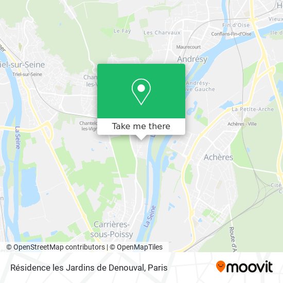 Mapa Résidence les Jardins de Denouval