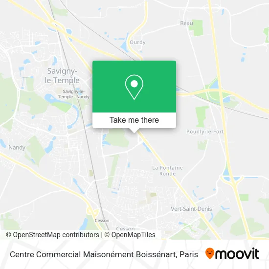 Centre Commercial Maisonément Boissénart map