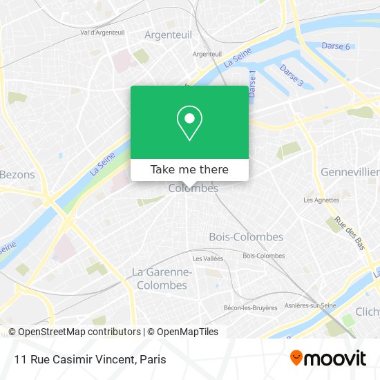 Mapa 11 Rue Casimir Vincent