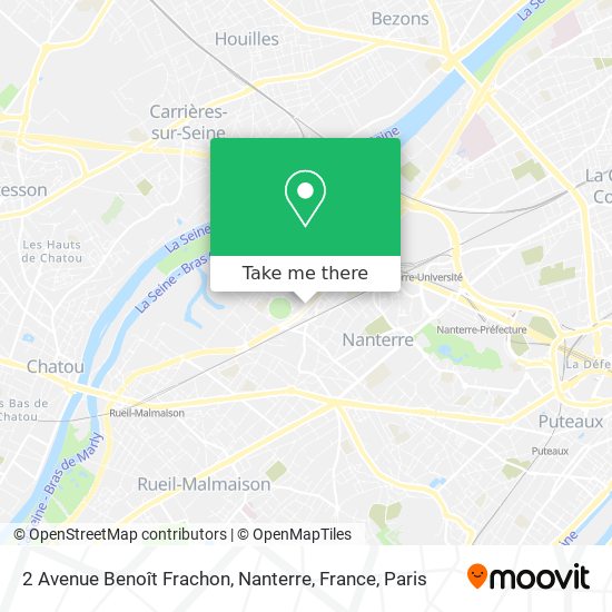 2 Avenue Benoît Frachon, Nanterre, France map