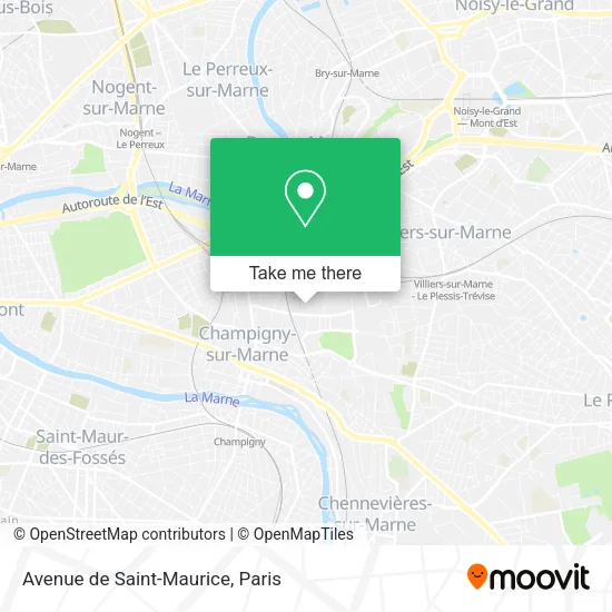Avenue de Saint-Maurice map