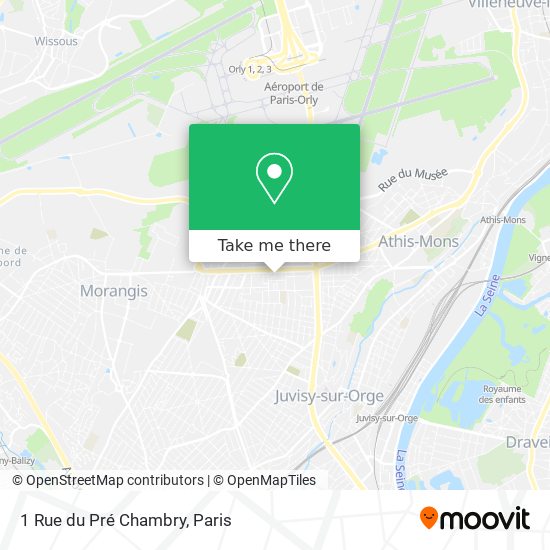 Mapa 1 Rue du Pré Chambry