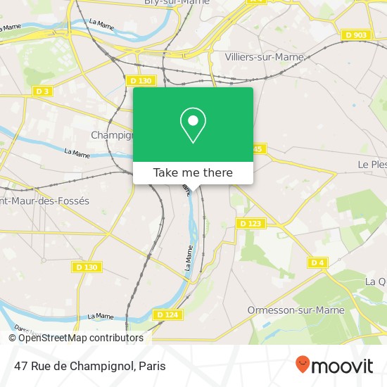 Mapa 47 Rue de Champignol