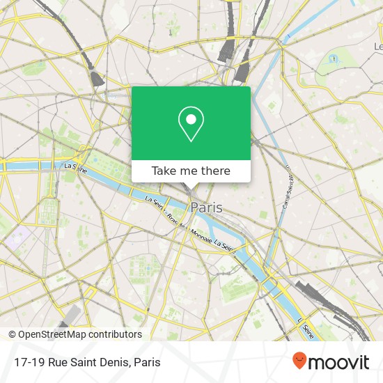 Mapa 17-19 Rue Saint Denis