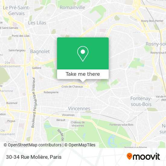 Mapa 30-34 Rue Molière