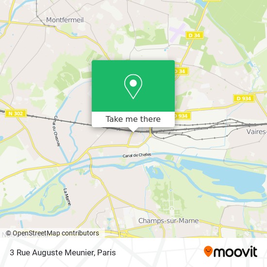 Mapa 3 Rue Auguste Meunier