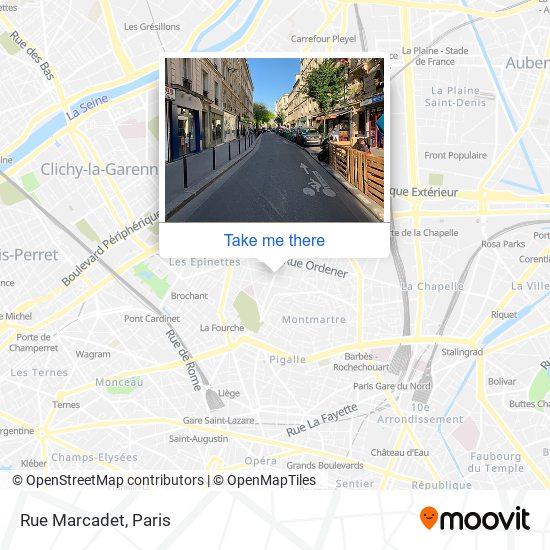 Mapa Rue Marcadet