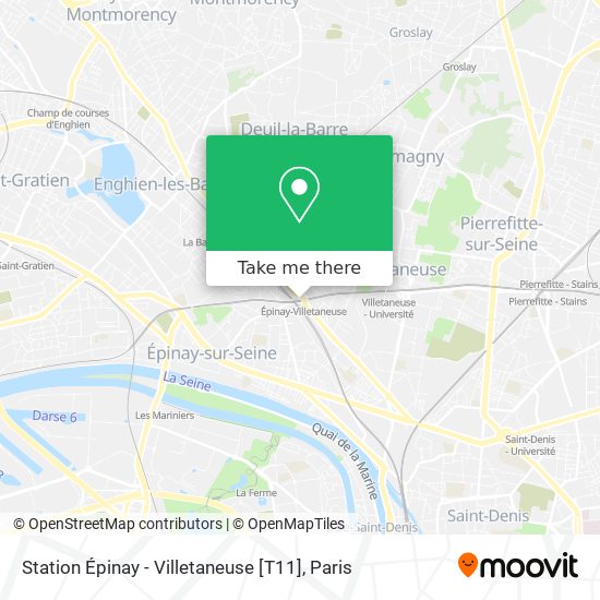 Station Épinay - Villetaneuse [T11] map