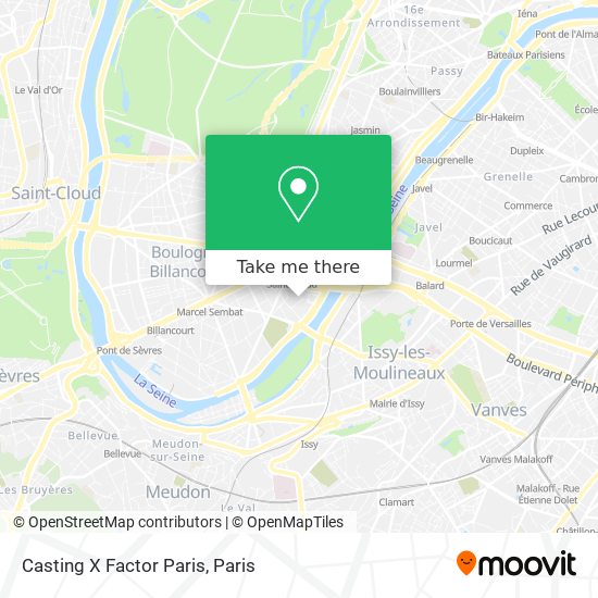 Casting X Factor Paris map