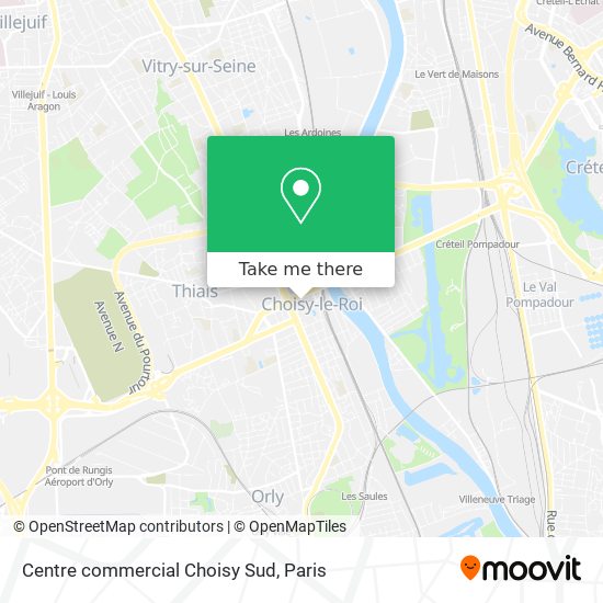 Centre commercial Choisy Sud map