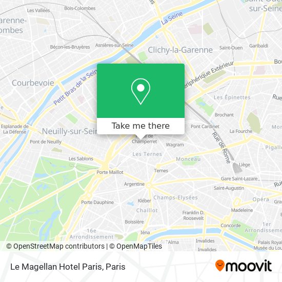 Le Magellan Hotel Paris map