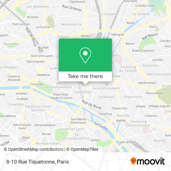 Mapa 8-10 Rue Tiquetonne