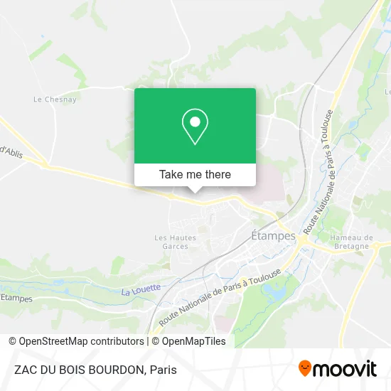ZAC DU BOIS BOURDON map