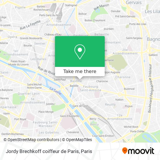 Mapa Jordy Brechkoff coiffeur de Paris