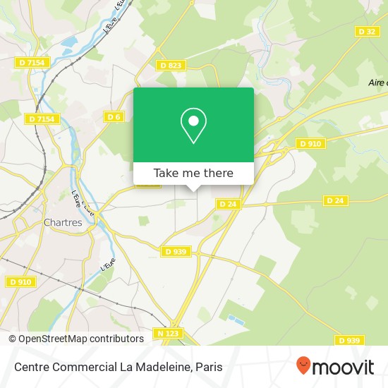 Mapa Centre Commercial La Madeleine