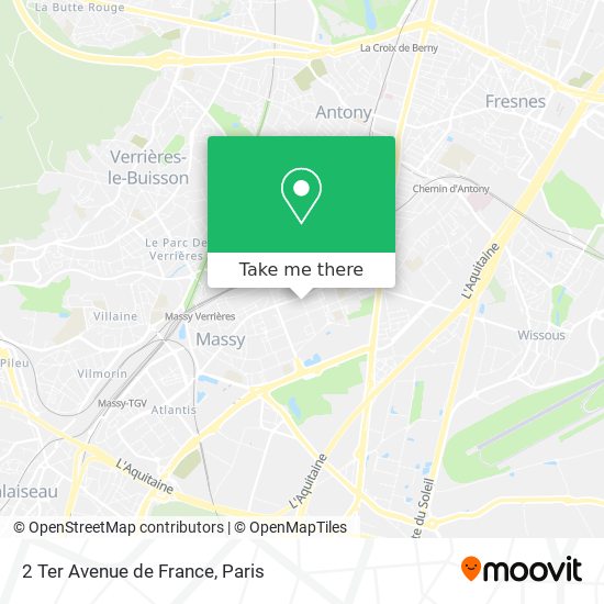 Mapa 2 Ter Avenue de France