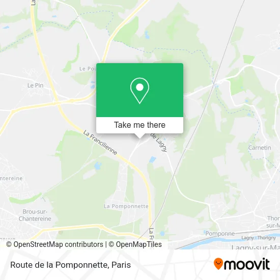 Route de la Pomponnette map