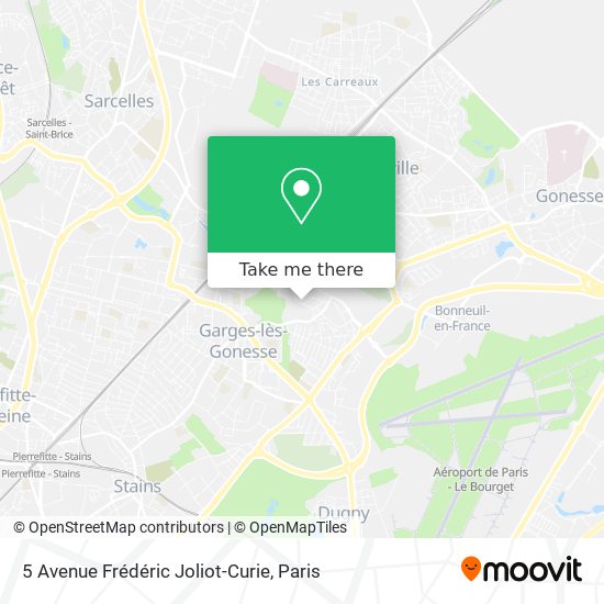 Mapa 5 Avenue Frédéric Joliot-Curie