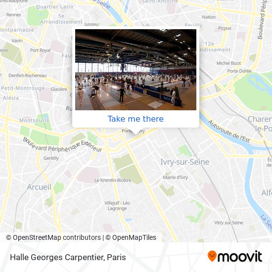 Mapa Halle Georges Carpentier