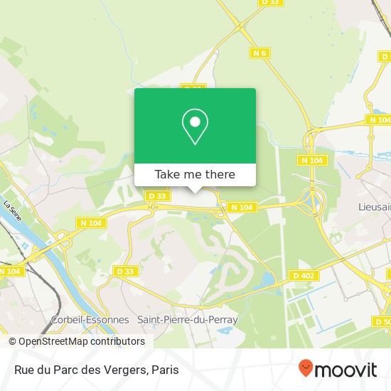 Mapa Rue du Parc des Vergers