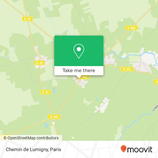 Mapa Chemin de Lumigny