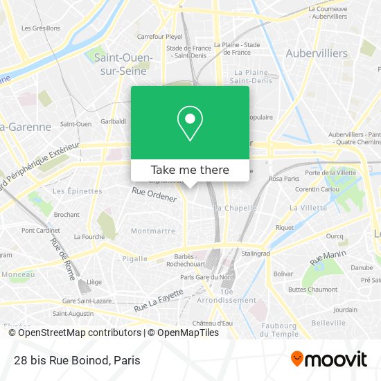 Mapa 28 bis Rue Boinod