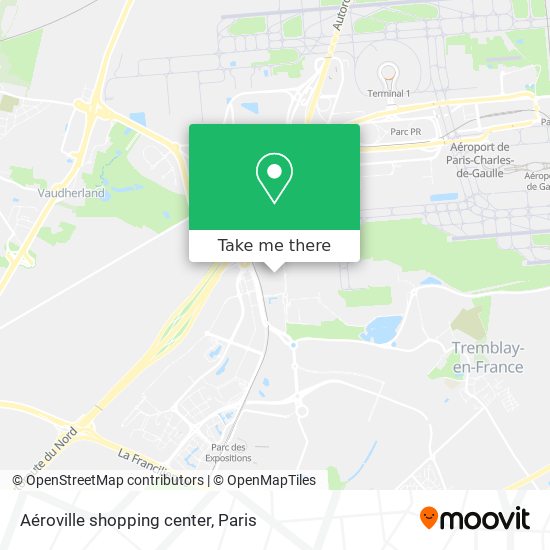 Mapa Aéroville shopping center