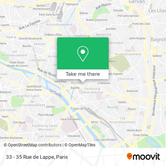 Mapa 33 - 35 Rue de Lappe
