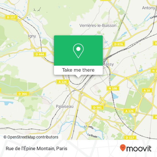 Rue de l'Épine Montain map