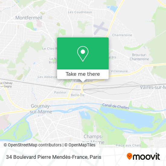 Mapa 34 Boulevard Pierre Mendès-France