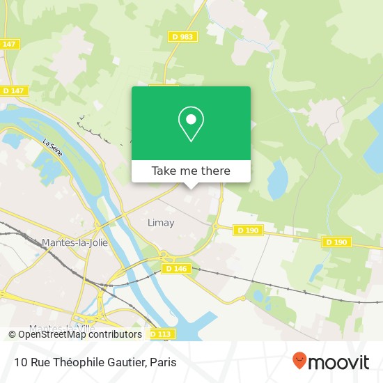 Mapa 10 Rue Théophile Gautier