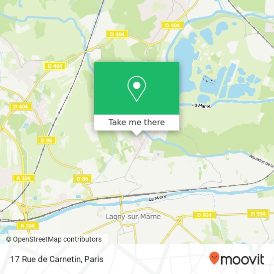 Mapa 17 Rue de Carnetin