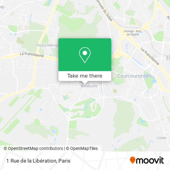 Mapa 1 Rue de la Libération