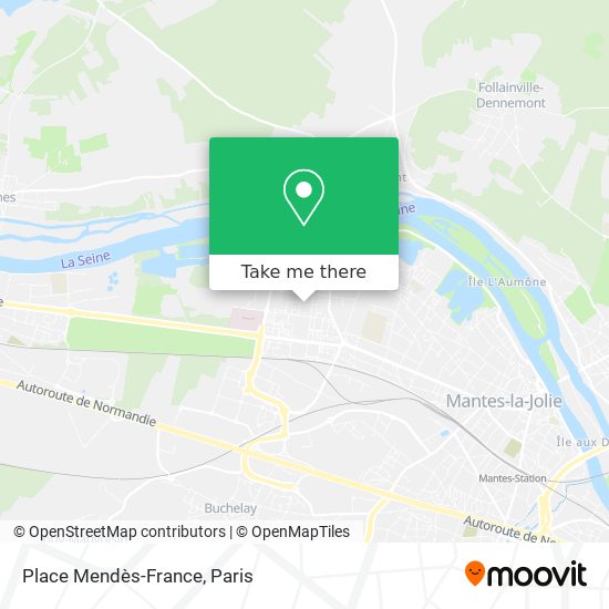 Mapa Place Mendès-France