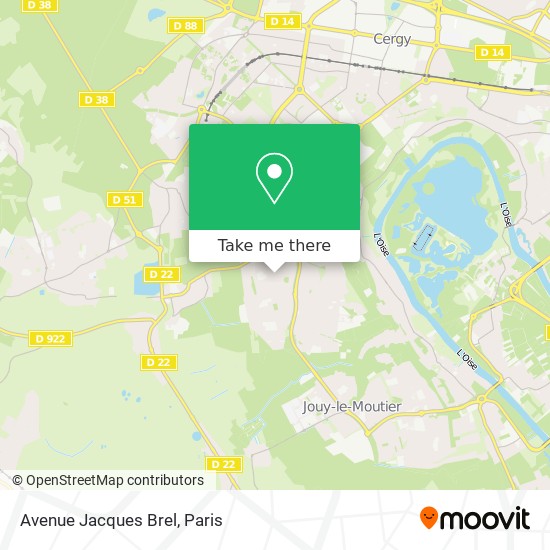 Mapa Avenue Jacques Brel