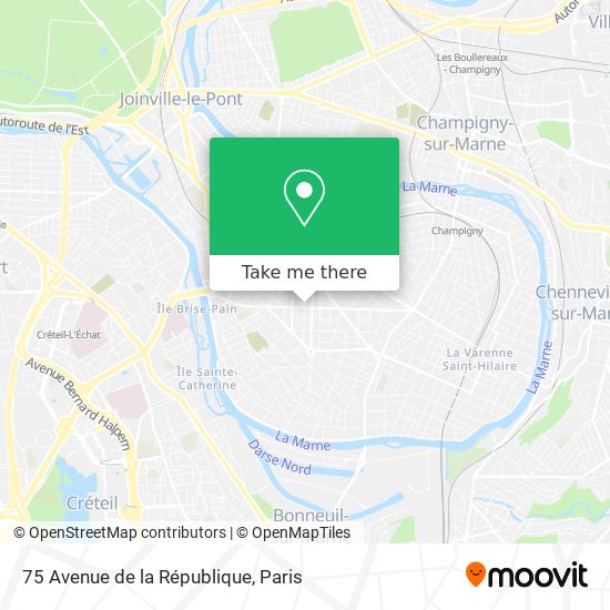 75 Avenue de la République map