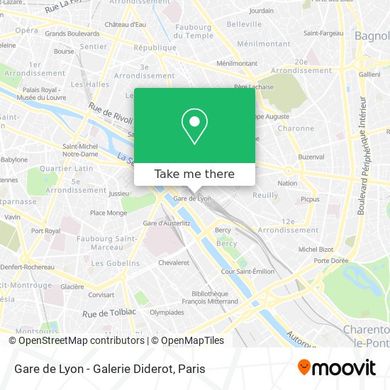 Mapa Gare de Lyon - Galerie Diderot