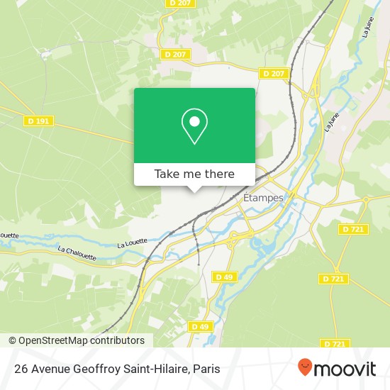 Mapa 26 Avenue Geoffroy Saint-Hilaire