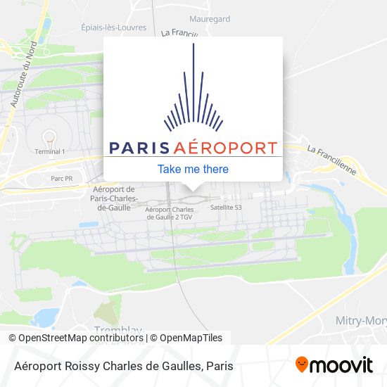 Aéroport Roissy Charles de Gaulles map