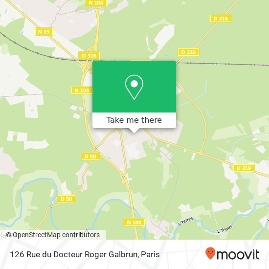 Mapa 126 Rue du Docteur Roger Galbrun