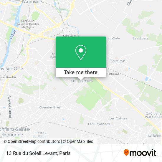 Mapa 13 Rue du Soleil Levant