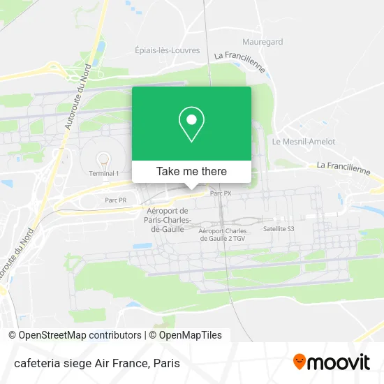 cafeteria siege Air France map