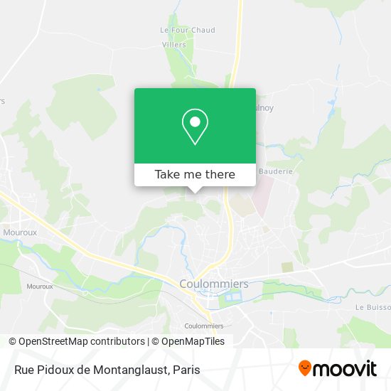 Mapa Rue Pidoux de Montanglaust