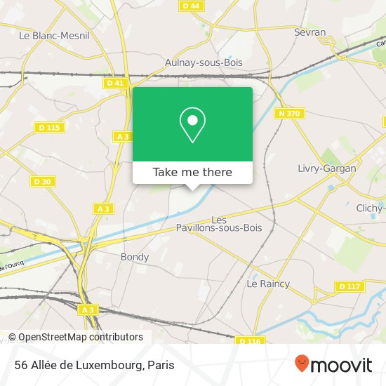 Mapa 56 Allée de Luxembourg