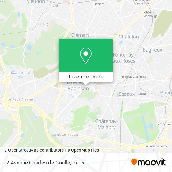 Mapa 2 Avenue Charles de Gaulle